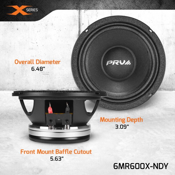 Main product image for PRV Audio 6MR600X-NDY X Series 6.5" Neodymium Midrange Speaker 8 Ohm294-3502